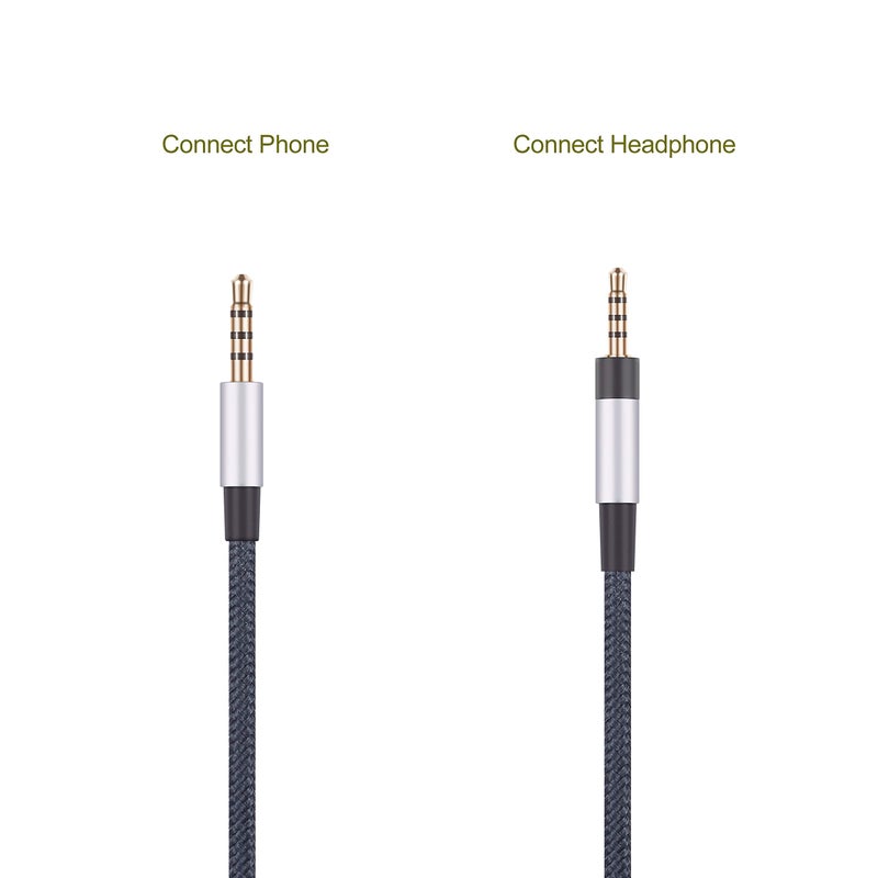 ABLET 3.5mm to 2.5mm Male Audio Replacement Cable Compatible with Bose oe2, oe2i, AE2, QC35 Headphones, Remote Volume Control & in-Line Mic Cord Compatible with iPhone - Image 3